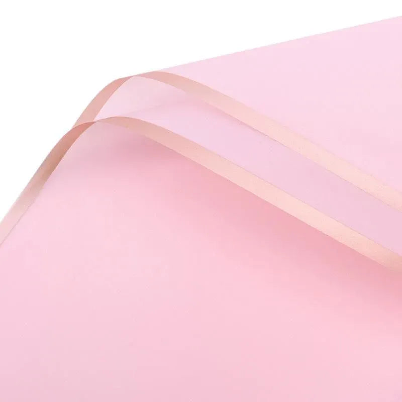 100PCS Waterproof Flower Gift Wrapping Paper Florist Bouquet Craft Packaging - Pink